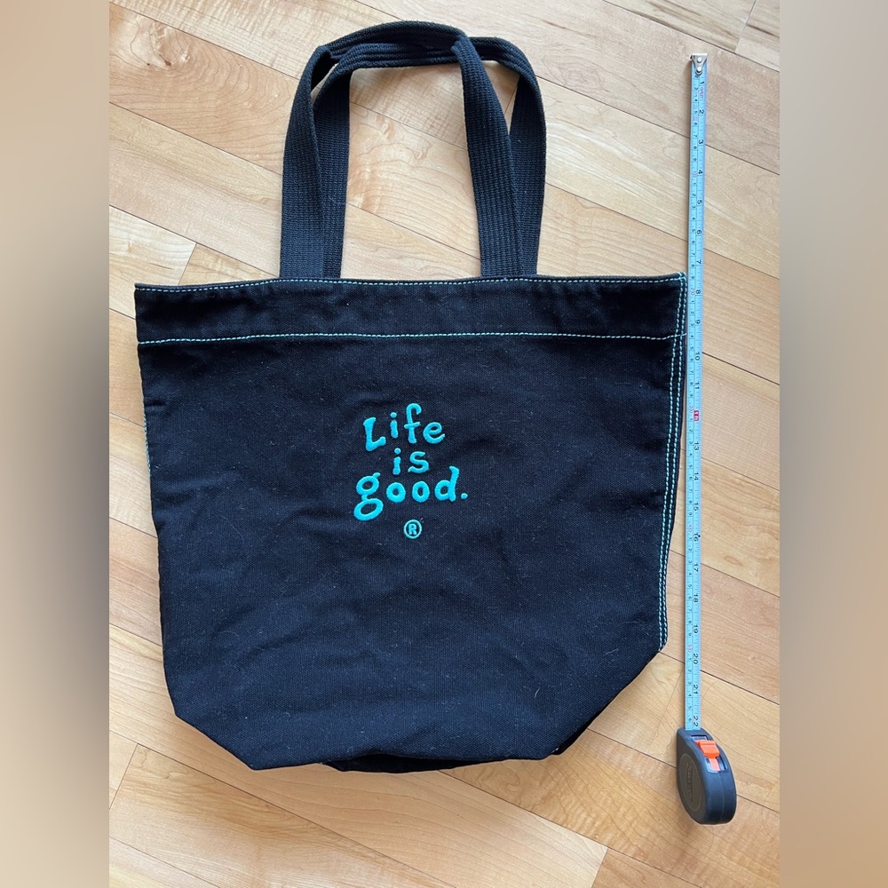 Life is Good canvas tote bag